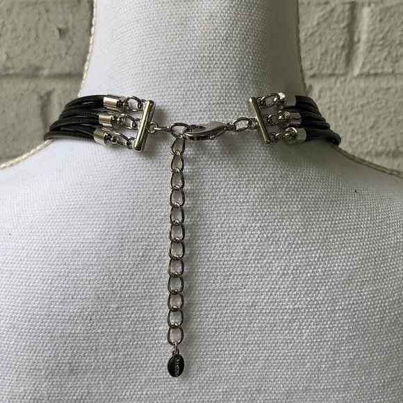 Triple Layered Lanyard & Silver Scythe Necklace - Picture 3 of 3